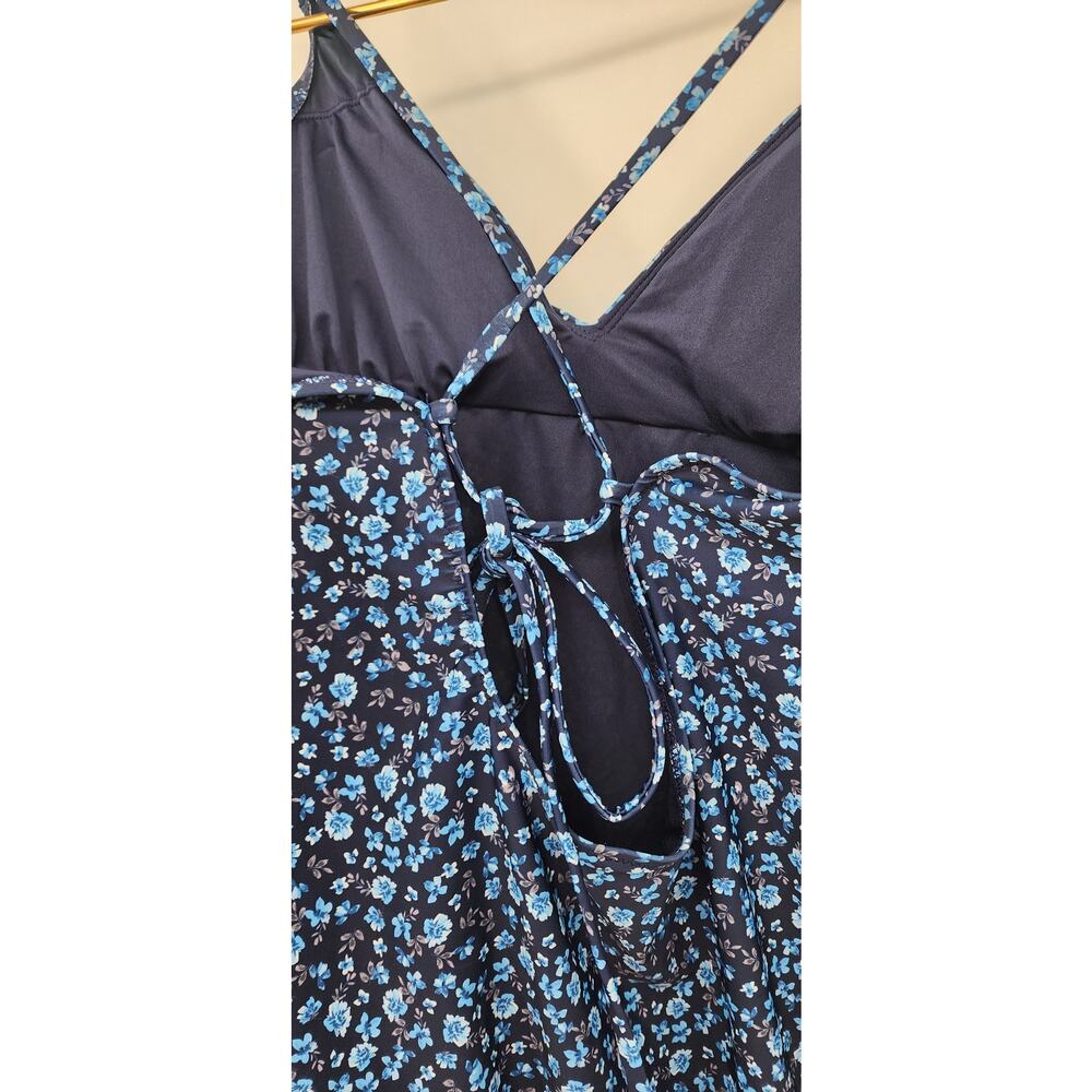 New NWT Old navy‎ Womens Floral Blue One Piece Swimsuit Size XL - Picture 4 of 6